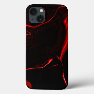 Red curves or undulations in red darkest. iPhone 13 case