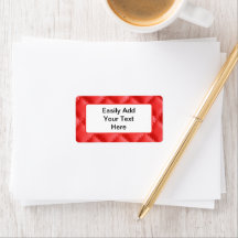 Red Cushion Look Return Address Label