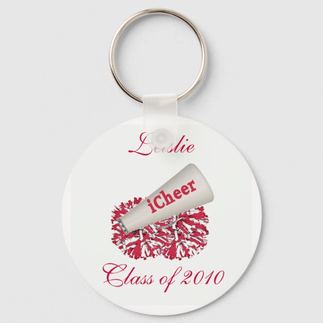 Red Custom Cheerleader KeyChain (Front)