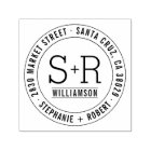 Red Custom Classic Initials Wedding Return Address