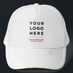 Red Custom Logo and Text Branded Hat No Minimum<br><div class="desc">Business Logo eyecatching red Printed Optional Text Promotional Baseball & Trucker Hat Express your unique company style with our customisable logo and text branded hats - no minimum order required. Whether you prefer vibrant hues or classic shades, we offer a wide range of colour options for best matching with your...</div>