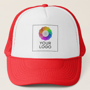 Red Custom Logo, Low minimum quantity Trucker Hat