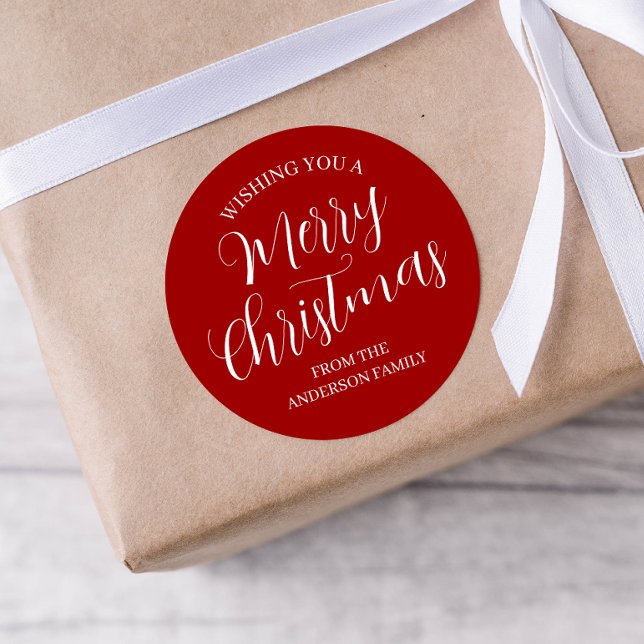 Red Custom Merry Christmas Stickers  (Creator Uploaded)