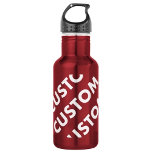 RED Custom Stainless Steel Water Bottle 18oz.<br><div class="desc">RED custom Stainless Steel Water Bottle,  18 oz.,  8.67". Personalized 18/8 stainless steel water bottles,  available in 18oz. or 24 oz. sizes,  and 6 color finishes - steel,  white,  red,  apple green,  blue or black. Make,  design,  create your own. For birthday and Christmas gifts,  and promotional sports gift. https://customsportsgift.com/custom-sports-accessories/.</div>