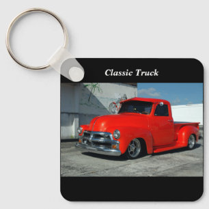 Red Customised Pickup Truck Key Ring