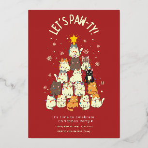 Red Cute Cat Christmas