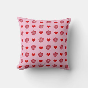 Red Cute Cosy Modern Romantic Chic Stylish Heart Cushion