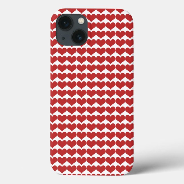 Red Cute Hearts Pattern BT iPad Air Case (Back)