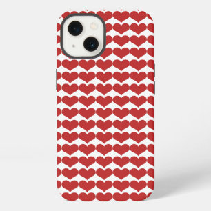 Red Cute Hearts Pattern BT iPad Mini Case