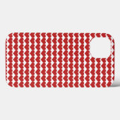 Red Cute Hearts Pattern BT iPad Mini Case (Back (Horizontal))