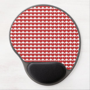 Red Cute Hearts Pattern Gel Mousepad