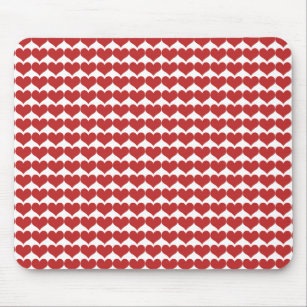 Red Cute Hearts Pattern Mousepad