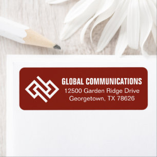 Red Cyber Technology Company Return Address Label