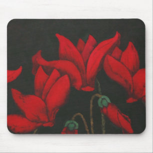 "Red Cycalman" Floral Mousepad