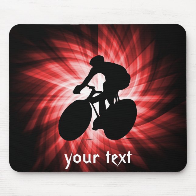 Red Cycling Mouse Pad (Front)