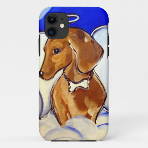 Red Dachshund Angel iPhone 11 Case