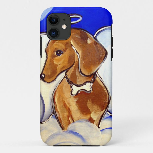 Red Dachshund Angel Case-Mate iPhone Case (Back)
