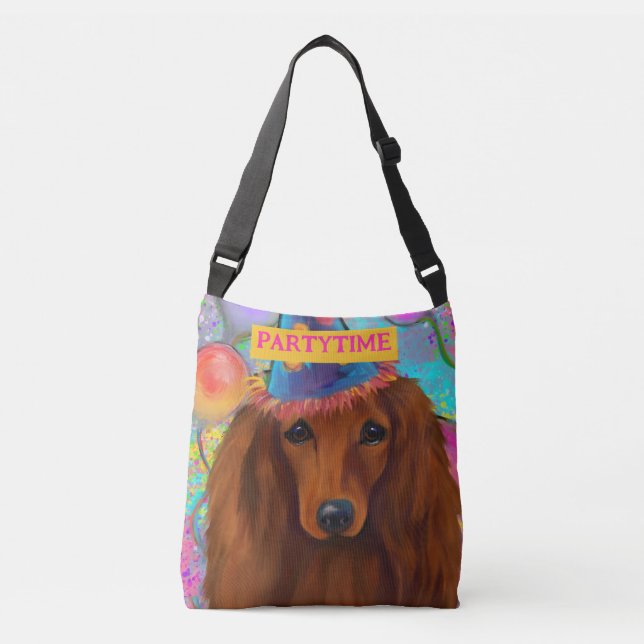 RED DACHSHUND              CROSSBODY BAG (Front)
