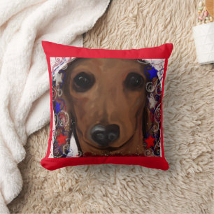 Red Dachshund      Cushion