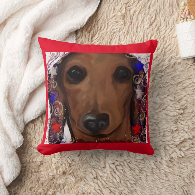 Red Dachshund      Cushion (Blanket)