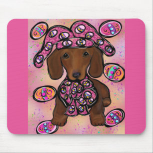 Red Dachshund Doxie Mouse Pad
