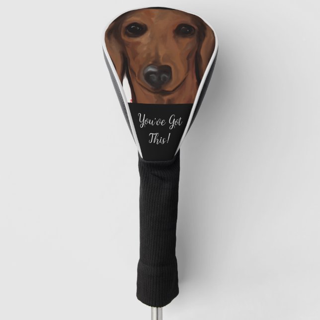 RED DACHSHUND          GOLF HEAD COVER (Front)