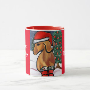 Red Dachshund Mug