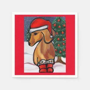Red Dachshund     Napkin