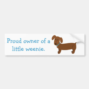 Red Dachshund Owner Funny Bumper Sticker