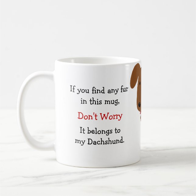 Red Dachshund Owner Humour Coffee Mug (Left)