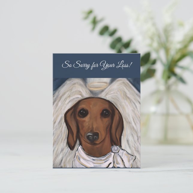 Red Dachshund         Postcard (Standing Front)