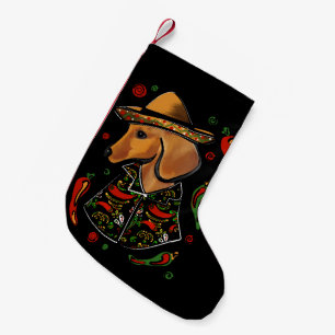 Red Dachshund   Small Christmas Stocking