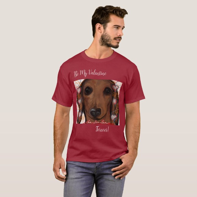 RED DACHSHUND            T-Shirt (Front Full)