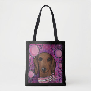 Red Dachshund         Tote Bag
