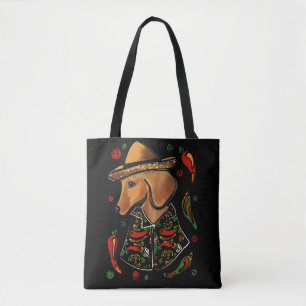 Red Dachshund Tote Bag