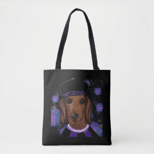 Red Dachshund Tote Bag