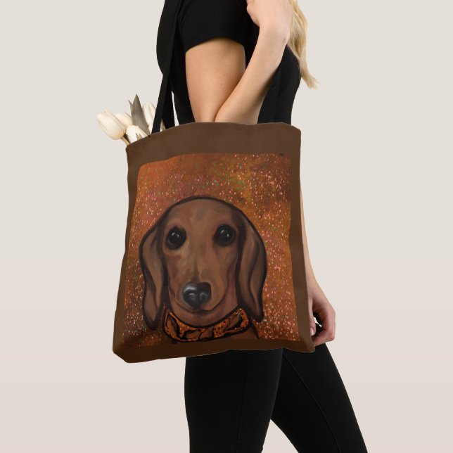 Red Dachshund         Tote Bag (Close Up)