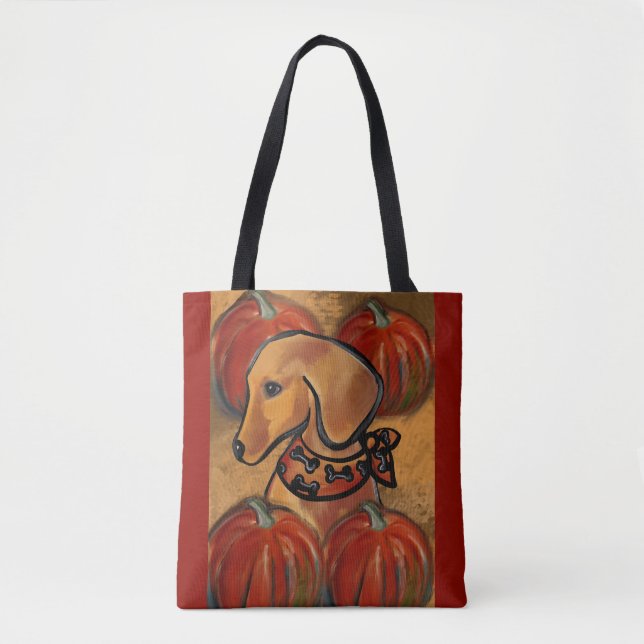 Red dachshund   tote bag (Front)