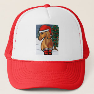 Red Dachshund Trucker Hat