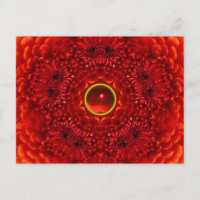 RED DAHLIA AND RUBY GEMSTONE Floral