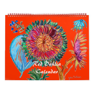 Red Dahlia Calendar