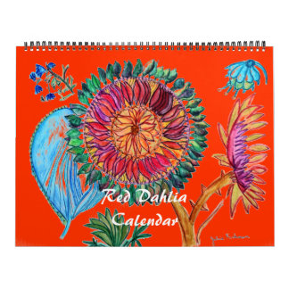 Red Dahlia Calendar