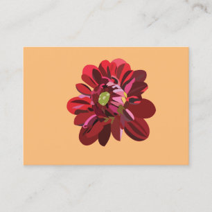 Red Dahlia Flower Business Card