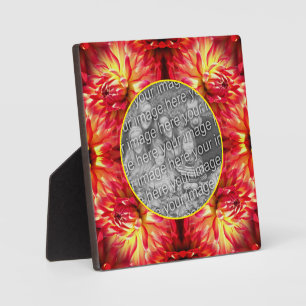 Red Dahlia Flower Create Your Own Photo Plaque
