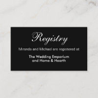 Red Daisies and Stripes Wedding Registry Insert