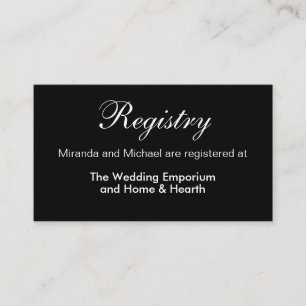Red Daisies and Stripes Wedding Registry Insert