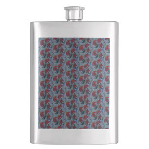 Red Daisies Classic Hip Flask