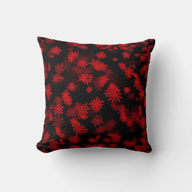 Red Daisies Cushion (Front)