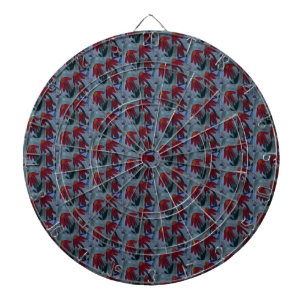 Red Daisies Dartboard