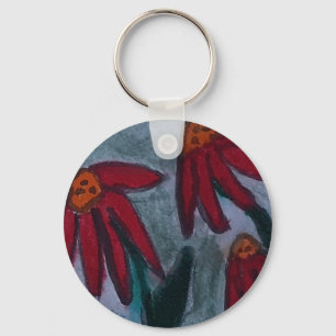 Red Daisies Key Ring